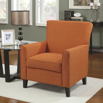 902094 Accent Chair Set of 2 in Orange Fabric by Coaster