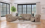 Brentwood Motion Sofa & Loveseat 610281 Taupe Fabric by Coaster