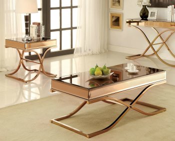 Sundance CM4230 Coffee Table & 2 End Tables 3Pc Set in Brass [FACT-CM4230-Sundance Brass]