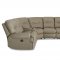 Roadster Power Motion Sectional Sofa in Beige Leather by Klaussn