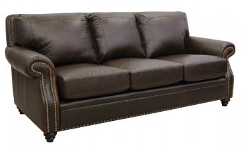 Mason Sofa & Loveseat Set in Arabica Finish by Luke Leather [LKS-Mason-318 Arabica]