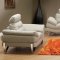 Light Warm Grey Genuine Leather Dallas Sofa by ESF w/Options