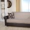 Brown Chenille & Dark Leatherette Base Sofa Bed w/Options