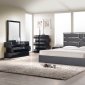 Da Vinci Bedroom Charcoal - J&M w/Optional Milan Black Casegoods