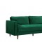 Emily Sofa 625 in Green Velvet Fabric by Meridian w/Options