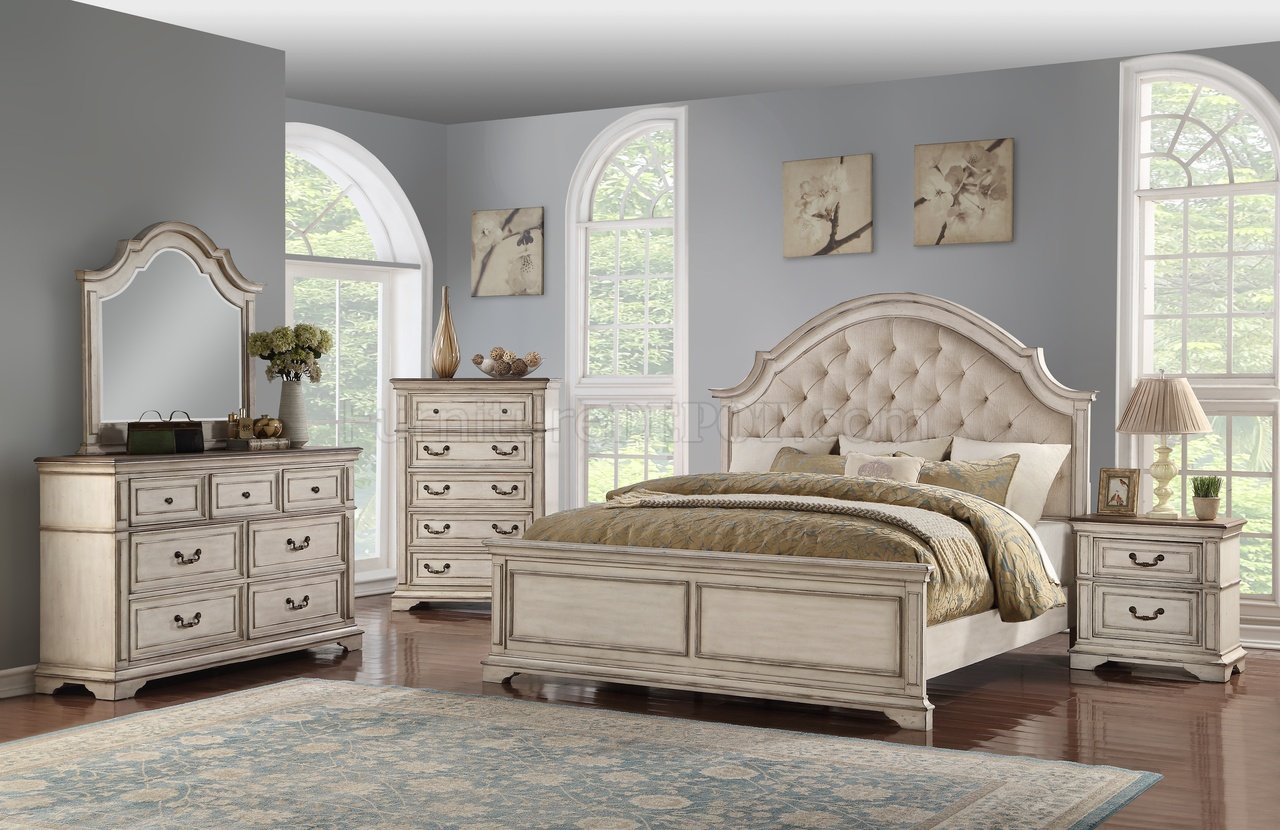 Anastasia Bedroom Set 5Pc B1731 in Pewter by NCFurniture