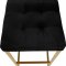 Nicola Counter Stool 906 Set of 2 Black Velvet Fabric -Meridian