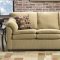 Beige Fabric Modern Living Room w/Loose Cushion Pillow Top Seat