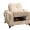 Caprice Sofa Bed in Beige Microfiber by Rain w/Optional Items