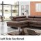 Caracas Sectional Sofa in Brown Full Leather by ESF