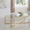 Krystal Coffee Table 219 Gold Tone Base by Meridian w/Options