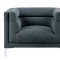 Vernice Sofa & Loveseat 9809BU in Dark Blue Grey by Homelegance