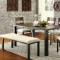 Jazlyn I CM3686 Dining Table in Weathered Oak w/Options