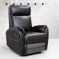 101R Recliner Chair in Black Bonded Leather by American Eagle