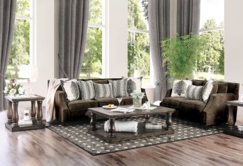 Cornelia Sofa SM3073 in Dark Brown Chenille Fabric w/Options [FAS-SM3073-Cornelia-Brown]