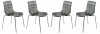 Astor Set of 4 Dining Chairs AC20TBL in Black by LeisureMod