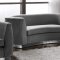 Julian Sofa 621 in Grey Velvet Fabric by Meridian w/Options