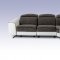 Starlight Sectional Sofa in Grey Fabric & White Leather by VIG