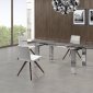 Cuatro 5pc Dining Set in Metal & Glass by Whiteline Imports