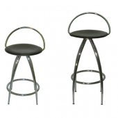 Black Leather Match Modern Bar Stool