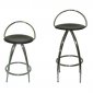 Black Leather Match Modern Bar Stool