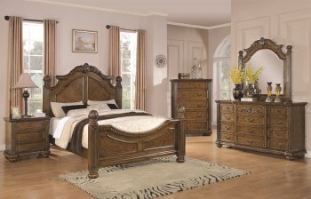 Oak Finish Bartole Classic Bedroom w/Optional Items By Coaster [CRBS-202221 Bartole]