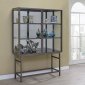 Curio Cabinet 951077 in Brushed Black Nickel by Coaster