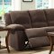 9725 Lucienne Brown Fabric Motion Sofa by Homelegance w/Options