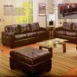 Ebony Leather Modern Sofa & Loveseat Set With Options