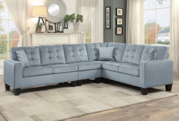 Latana Sectional Sofa 9957GY-SC in Gray Fabric by Homelegance [HESS-9957GY-SC-Latana]