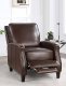 Venice Accent Chair AC02186 in Brown Leather by Acme w/Footrest