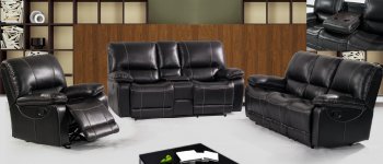 Lisbon Reclining Sofa in Brown w/Optional Items [ADS-Lisbon]