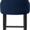 Demi Counter Stool 724 Set of 2 Navy Velvet Fabric by Meridian