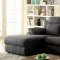 Kamryn Reclining Sectional Sofa CM6771GY in Gray Fabric