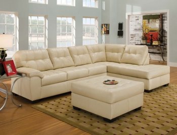 50625 Shi Sectional Sofa in Natural Bonded Leather Match by Acme [AMSS-50625 Shi]