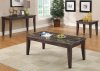 701898 3Pc Coffee Table Set by Coaster w/Black Marble Top