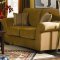 Tan or Olive Velvet Casual Sofa & Loveseat Set