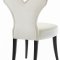 Leandra Dining Chair 742 Set of 2 Cream Velvet Fabric - Meridian