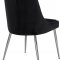 Karina Dining Chair 784 Set of 2 Black Velvet Fabric by Meridian