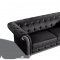 Porta 626BL Sofa in Black Velvet Fabric w/Optional Items