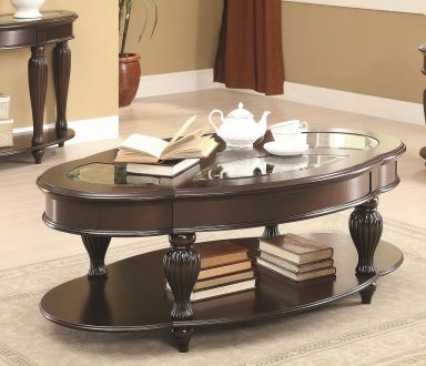 703848 Coffee Table by Coaster in Dark Merlot w/Optional Tables