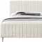 Zara Bed in Cream Velvet by Meridian w/Options