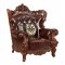 Eustoma Chair 53067 in Cherry Top Grain Leather by Acme w/Option