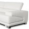 Melody Sectional Sofa in White Leather by Whiteline Imports