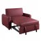 Caia Adjustable Sofa w/Sleeper LV00343 in Red Fabric by Acme