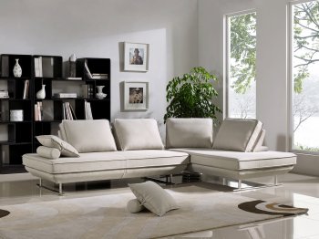 Bergamo Sectional Sofa in Beige Fabric by ESF [EFSS-Bergamo Beige]