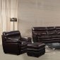 Scottsdale Sofa & Loveseat Set in Brown Leather - Leather Italia