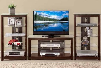 700321 3Pc Entertainment Wall Unit in Dark Brown by Coaster [CRTV-700321]