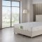 Casa Rest Queen Bed Upholstered in Cream Leatherette by Casamode