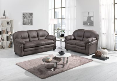 Otello Sofa Bed in Brown Full Leather by ESF w/Optional Items